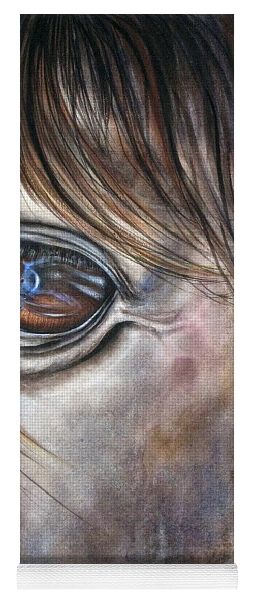 Horse Yoga Mat featuring the painting Reflection of a Painted Pony by Mary McCullah