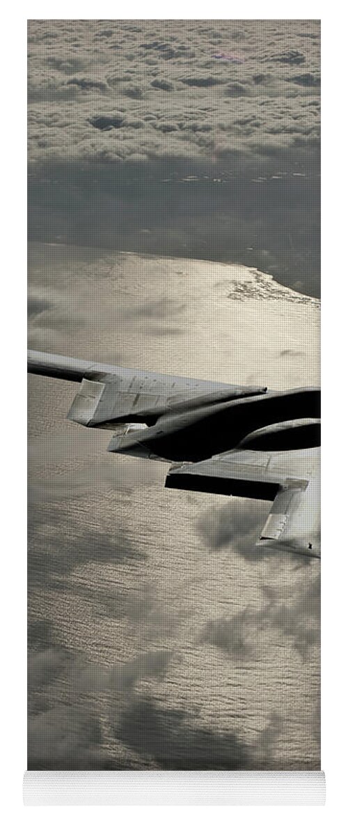 B-2 Stealth Bomber Yoga Mat featuring the mixed media Reflections of Stealth by Erik Simonsen
