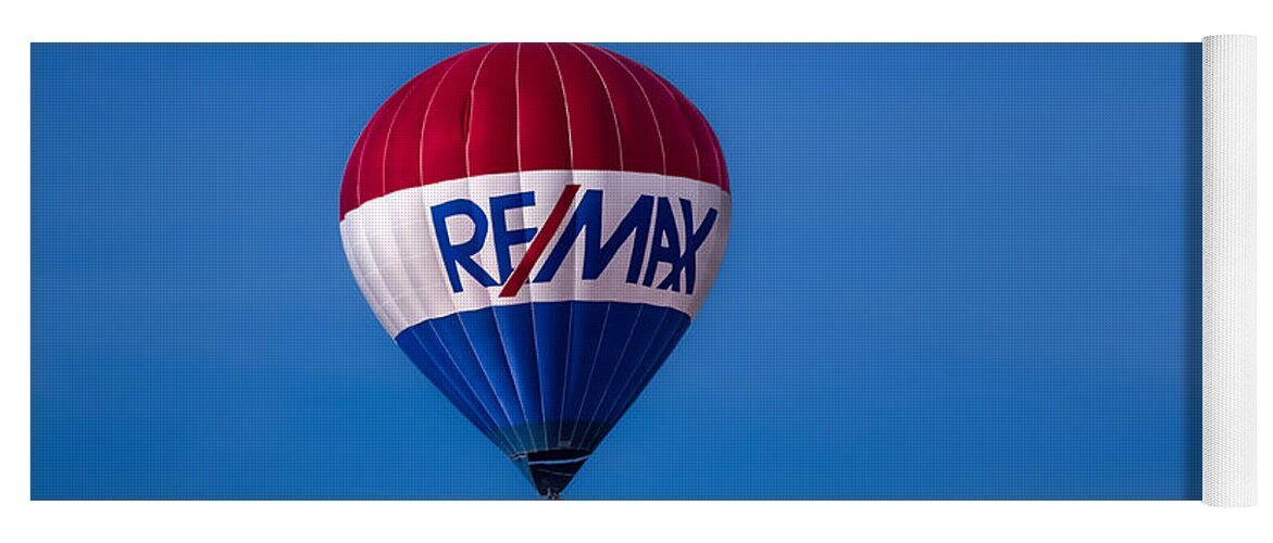Art Yoga Mat featuring the photograph Remax Hot Air Balloon by Ron Pate