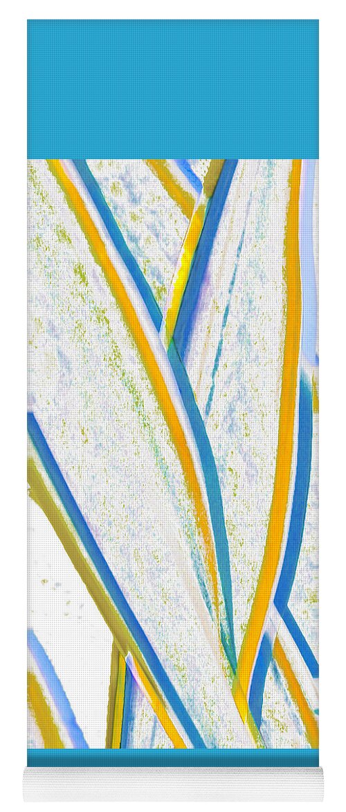 Botanical Abstract Yoga Mat featuring the digital art Rhapsody In Leaves No 3 by Ben and Raisa Gertsberg