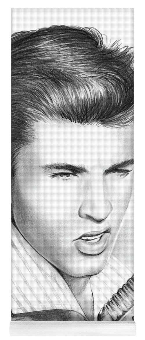 Ricky Nelson Yoga Mat featuring the drawing Ricky Nelson by Greg Joens