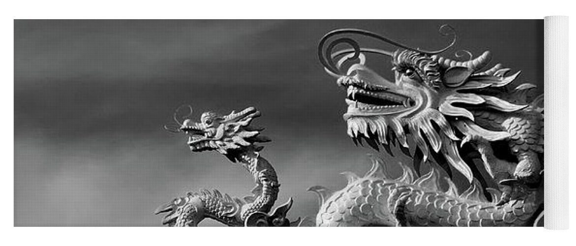 Dragon Sculpture Yoga Mat featuring the photograph Riders On The Storm by Debra Sabeck