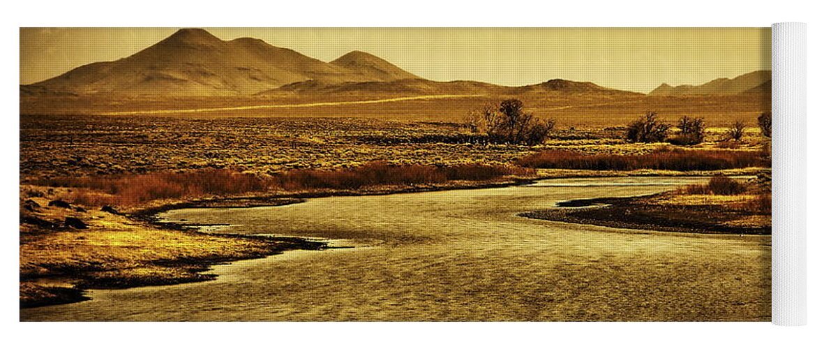Digital Altered Photo Yoga Mat featuring the photograph Rio Grande Colorado by Tim Richards