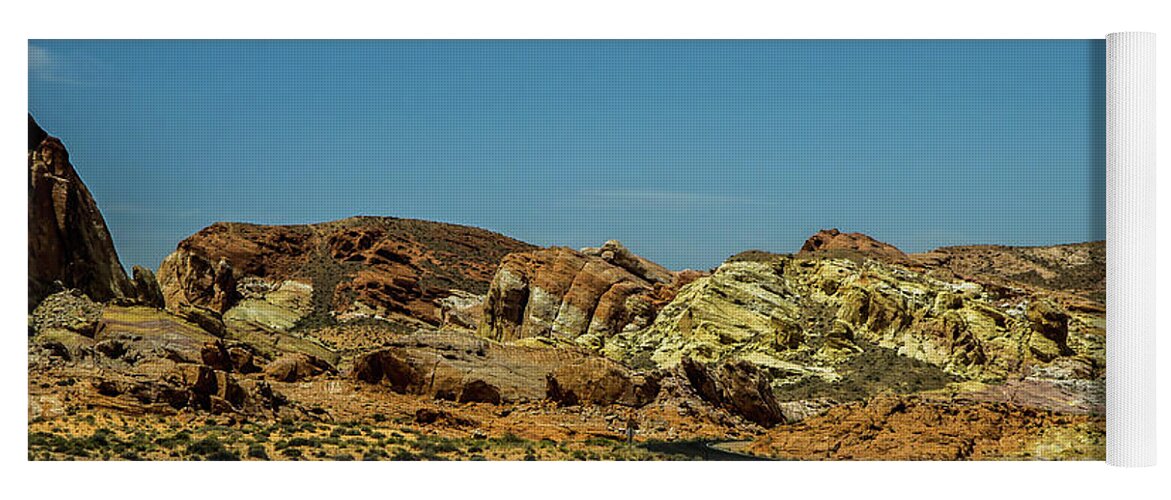 Valley Of Fire Yoga Mat featuring the photograph Road To Valley of Fire by Stephen Whalen