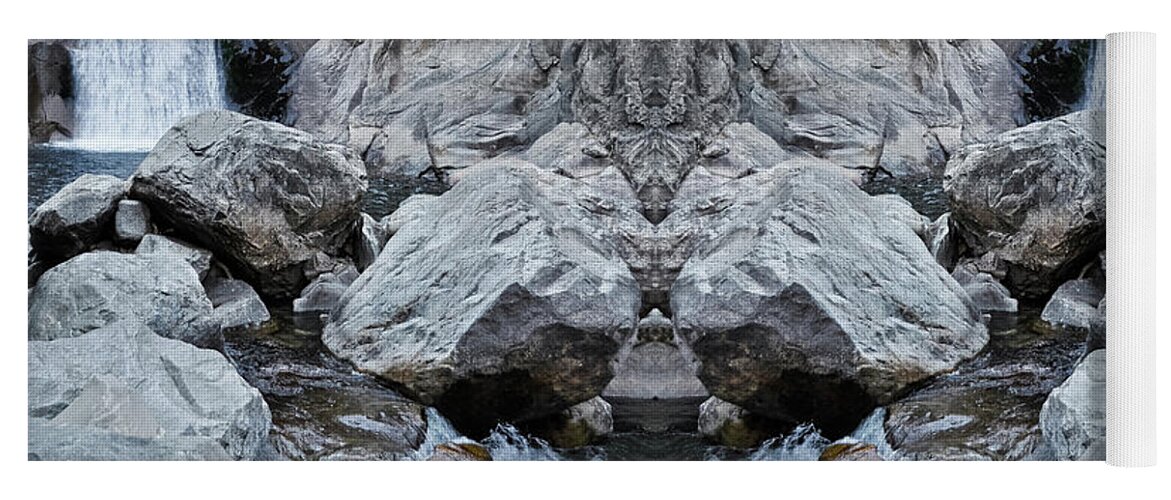 Sequoia National Park Yoga Mat featuring the photograph Roaring River Falls Mirror by Kyle Hanson
