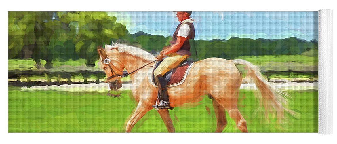 Rocking Horse Stables Yoga Mat featuring the photograph Rocking Horse Stables Ocala Florida by Rich Franco