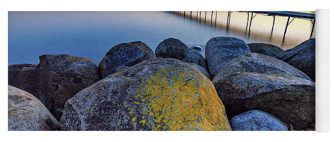 Andrew Slater Photography Yoga Mat featuring the photograph Rocks on Beach Park by Andrew Slater