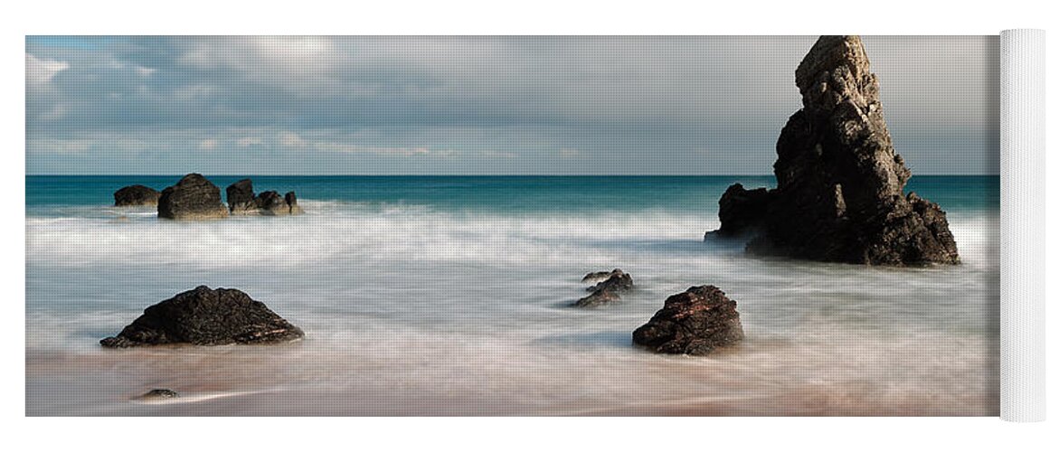 Durness Yoga Mat featuring the photograph Rocky Beach on Sango Bay by Maria Gaellman