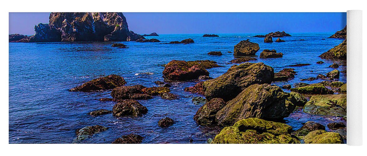 Gorgeous Yoga Mat featuring the photograph Rocky Picific Coast Waters by Garry Gay