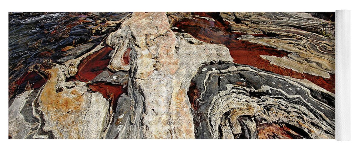 Rock Yoga Mat featuring the photograph Rocky Pools - Wreck Island by Debbie Oppermann