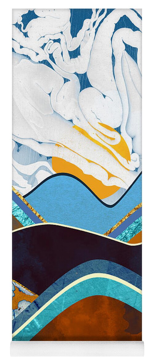 Hills Yoga Mat featuring the digital art Rolling Hills by Spacefrog Designs