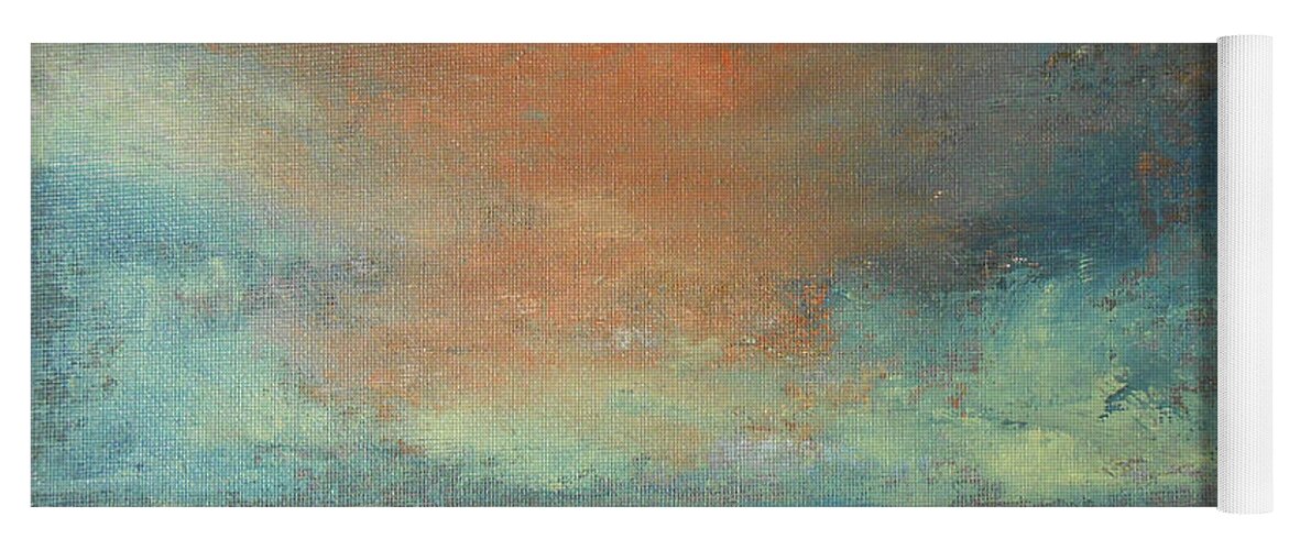 Abstract Yoga Mat featuring the painting Romancing Turner by Jane See