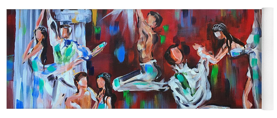 Ballet Yoga Mat featuring the painting Romeo and Juliet by Lisa Owen