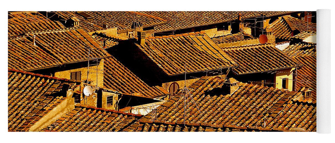 Tuscany Yoga Mat featuring the photograph Rooftops Of Tuscany by Ira Shander