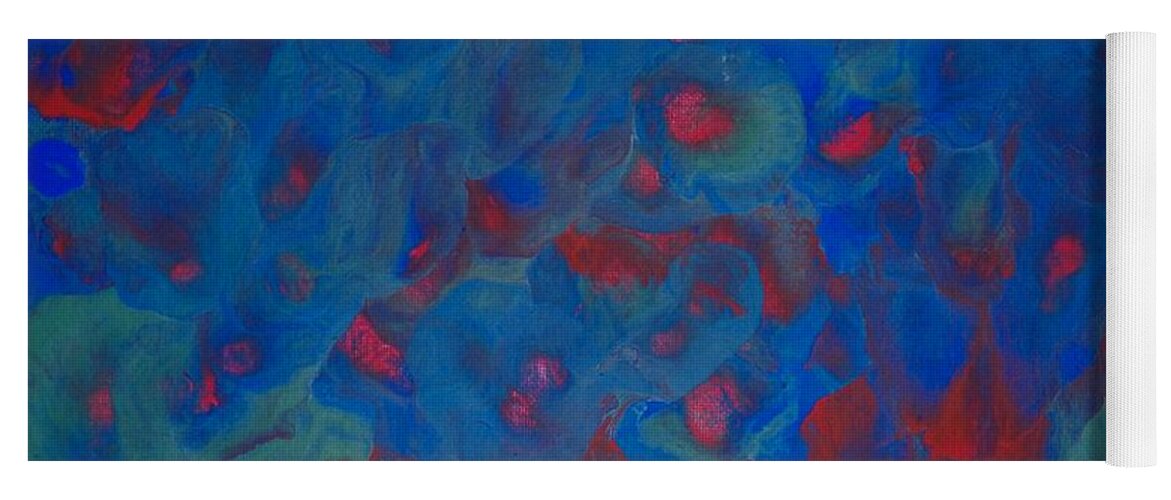 Abstract Yoga Mat featuring the painting Roses of the Sea by Corinne Elizabeth Cowherd
