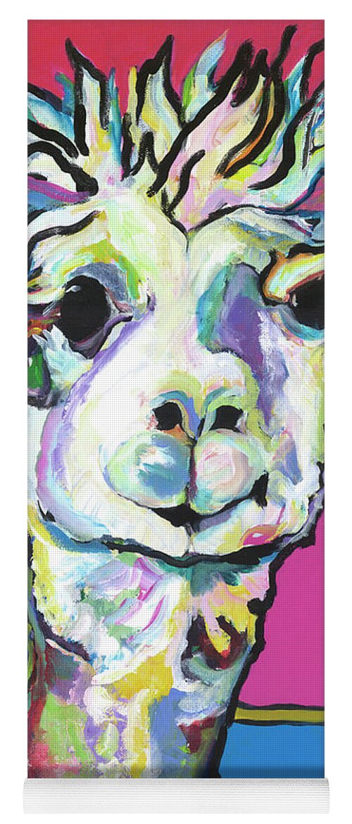 Alpaca Yoga Mat featuring the painting Rosie by Pat Saunders-White