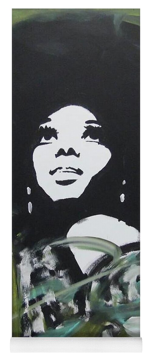 Diana Ross Yoga Mat featuring the painting Ross Day by Antonio Moore