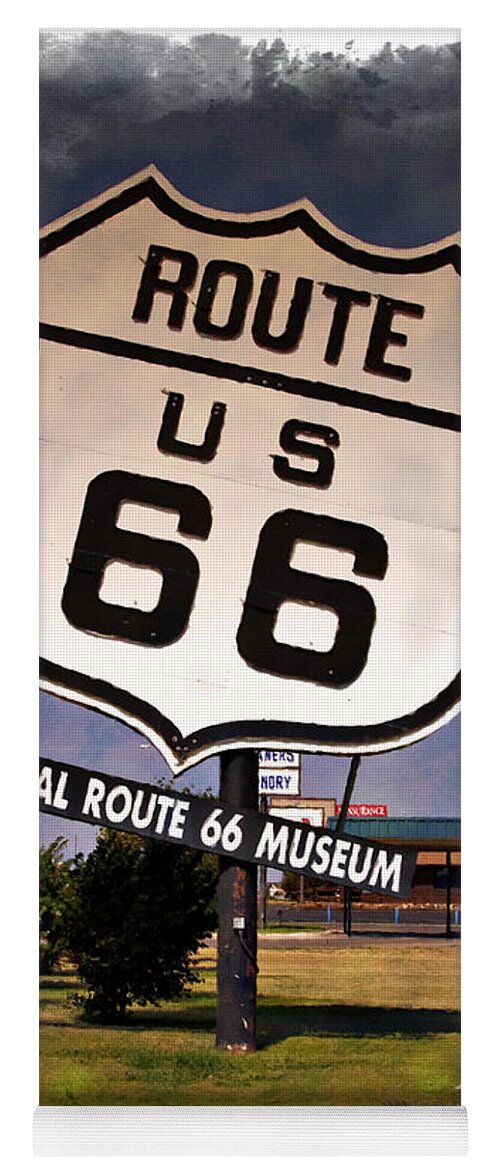 Route Yoga Mat featuring the photograph Route 66 Museum - IMPRESSIONS by Ricky Barnard