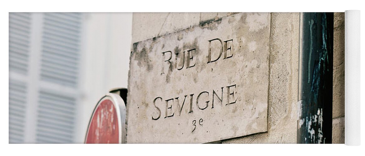 Rue De Sevigne Yoga Mat featuring the photograph Rue de Sevigne - Paris Photography by Melanie Alexandra Price