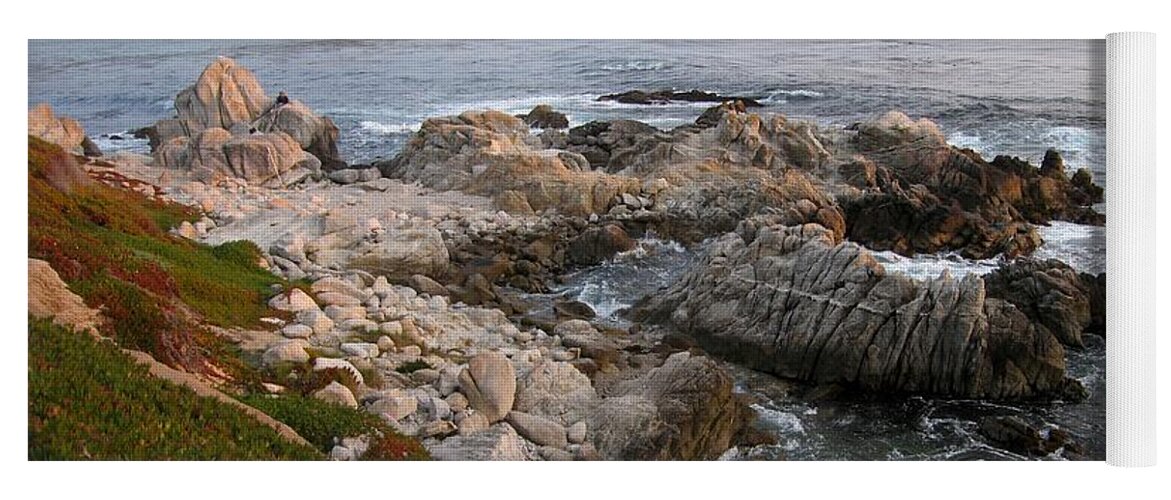 Carmel Yoga Mat featuring the photograph Rugged Carmel Point by James B Toy