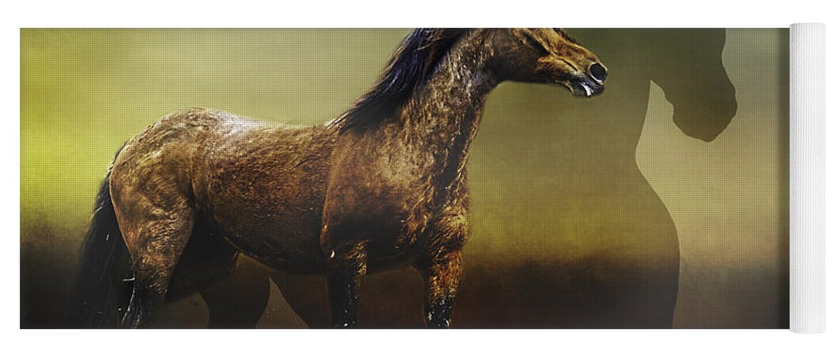 Horse Yoga Mat featuring the photograph Running Free by Eleanor Abramson