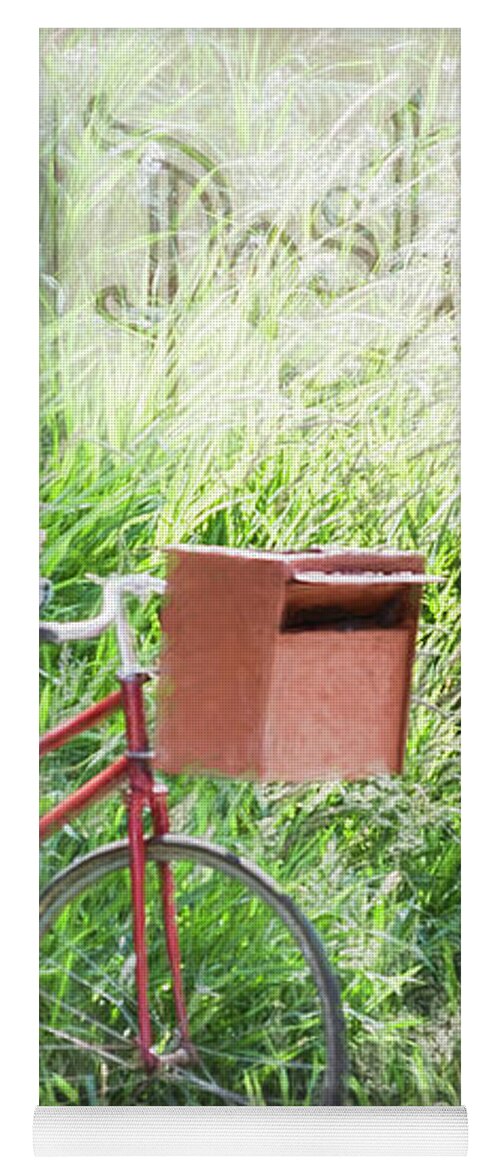 Mailbox Yoga Mat featuring the digital art Rural Mailbox by Jean OKeeffe Macro Abundance Art