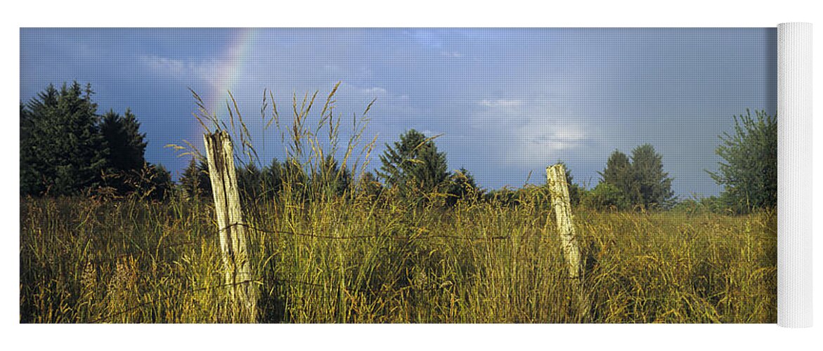 Astoria Yoga Mat featuring the photograph Rural Rainbow by Robert Potts