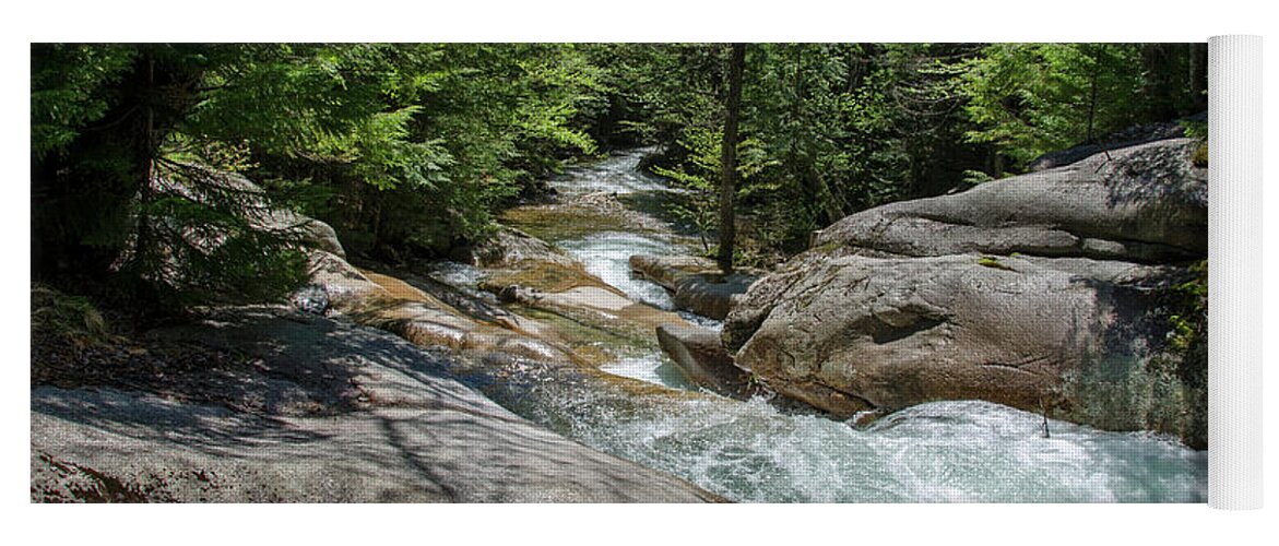River Yoga Mat featuring the photograph Rushing River by Donna Doherty