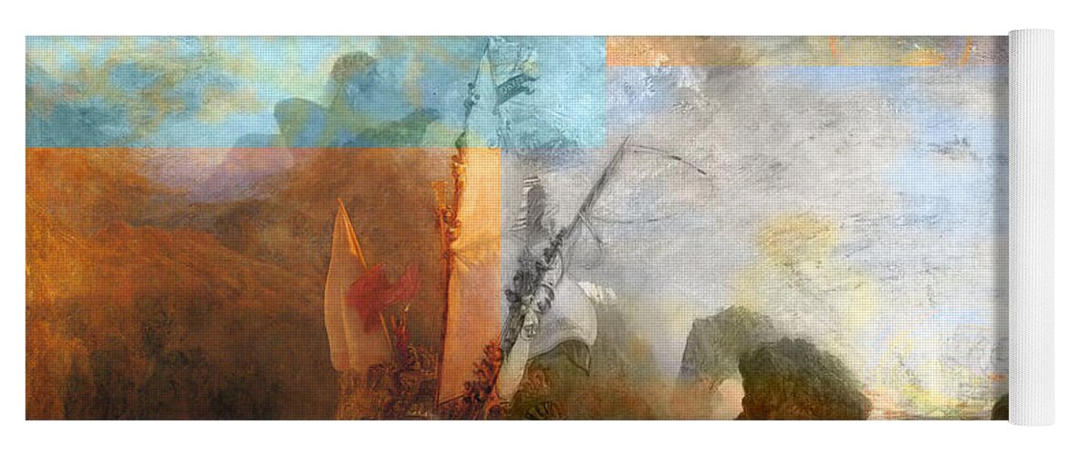 Abstract In The Living Room Yoga Mat featuring the digital art Rustic I Turner by David Bridburg