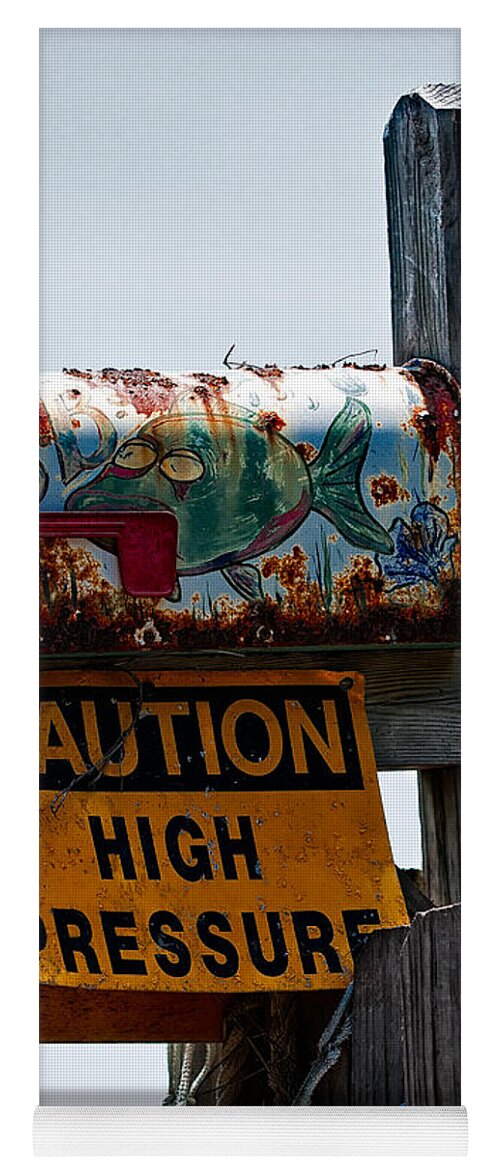 Old Yoga Mat featuring the photograph Rusty Mailbox by Christopher Holmes