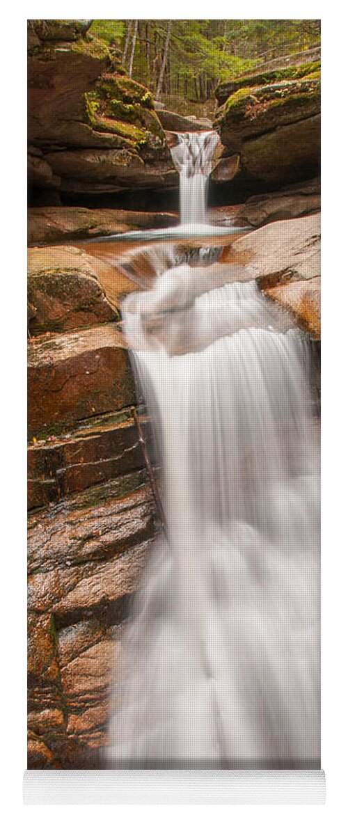 New England Yoga Mat featuring the photograph Sabbaday Falls by Brenda Jacobs