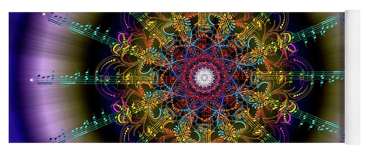 Endre Yoga Mat featuring the photograph Sacred Geometry 595 by Endre Balogh