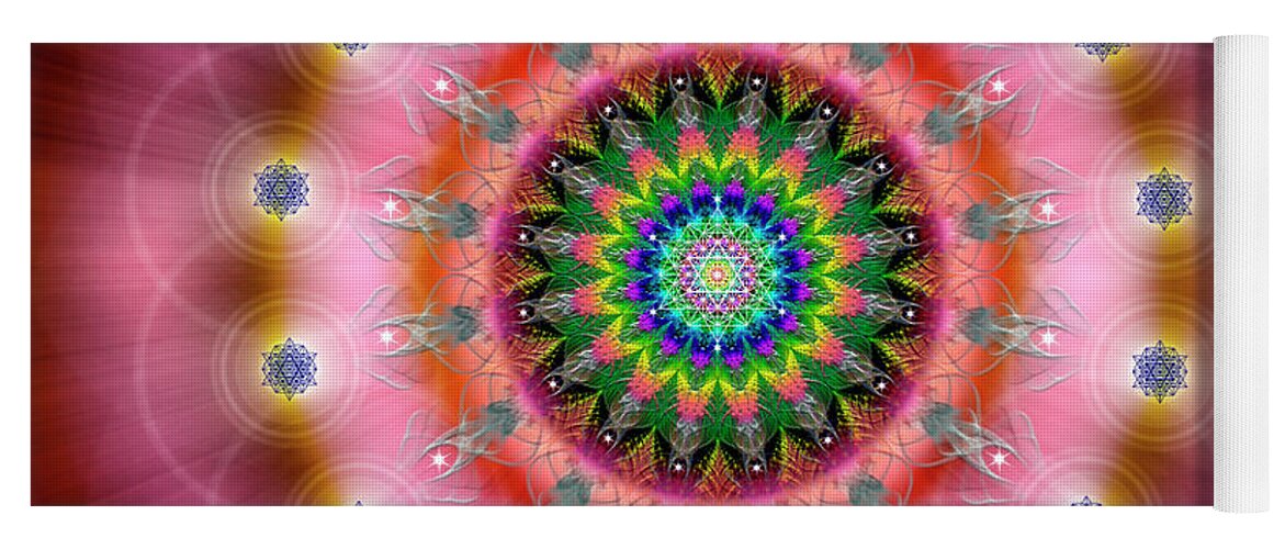 Endre Yoga Mat featuring the photograph Sacred Geometry 644 by Endre Balogh