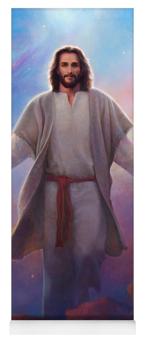 Jesus Yoga Mat featuring the painting Sacred Space by Greg Olsen