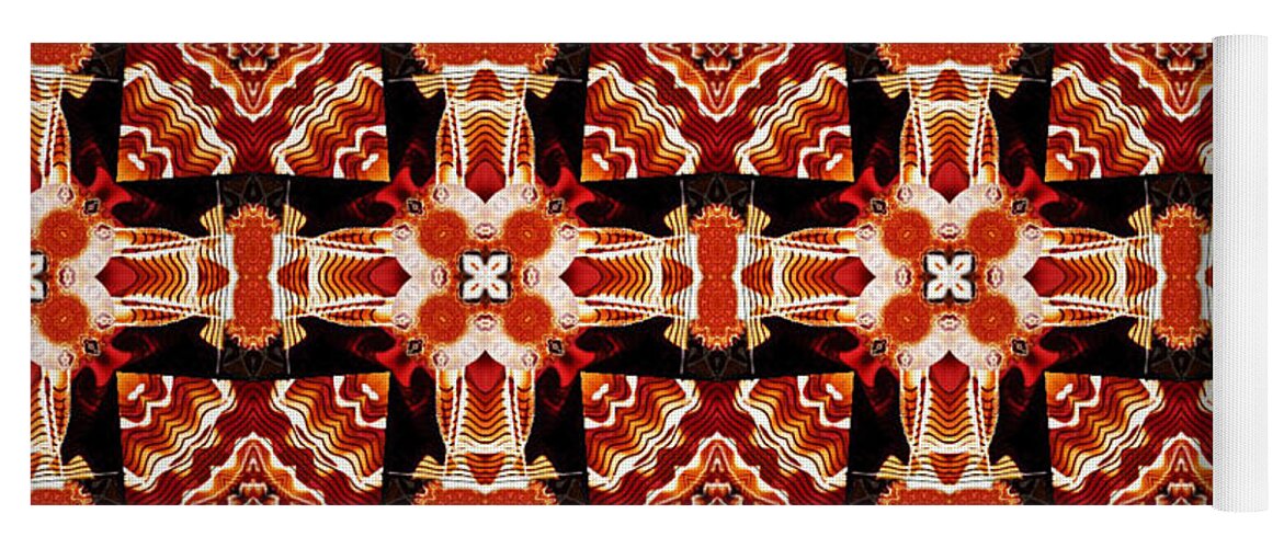 Kaleidoscope Yoga Mat featuring the digital art Sahara by Charmaine Zoe