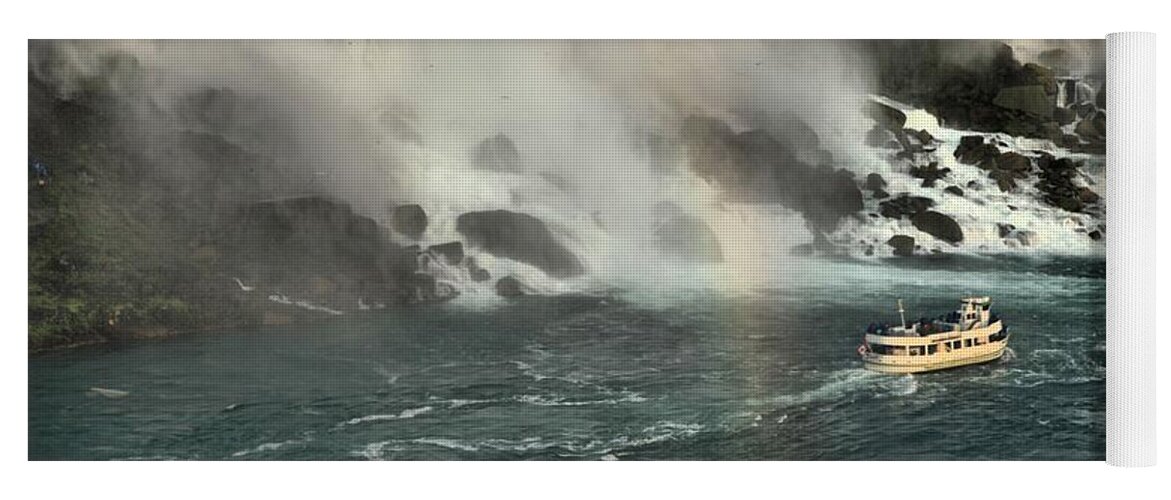 Niagara Falls State Park Yoga Mat featuring the photograph Sailing Into The Mist by Adam Jewell
