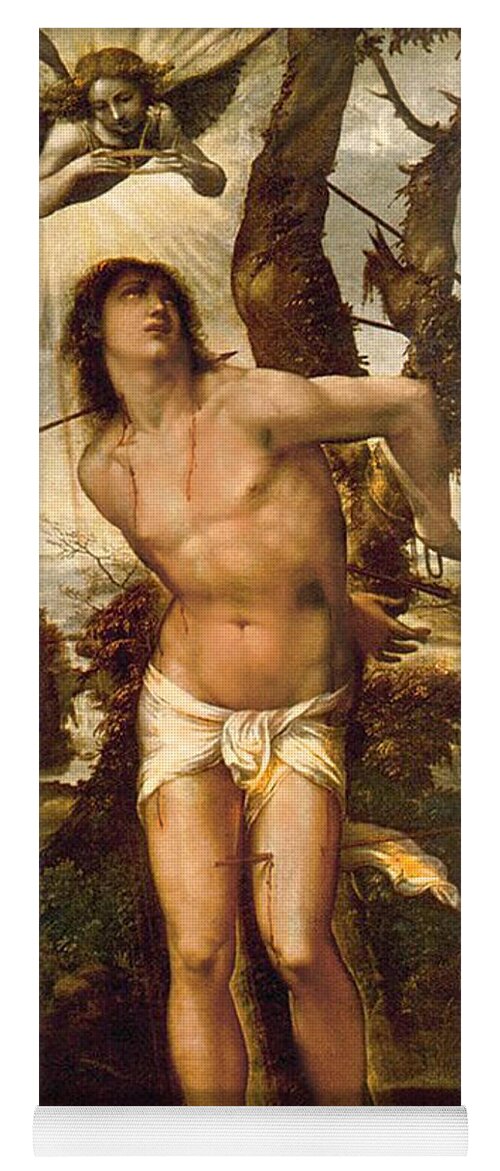 Il Sodoma Yoga Mat featuring the painting Saint Sebastian by Il Sodoma