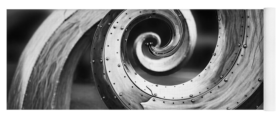 Junk Yoga Mat featuring the photograph Salmon Waves Black and White by Pelo Blanco Photo
