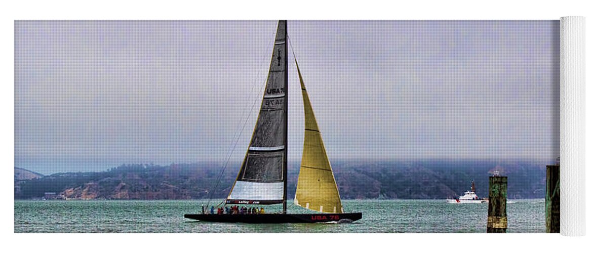 America's Cup Yoga Mat featuring the photograph San Francisco 34th World Series America's Cup by Chuck Kuhn