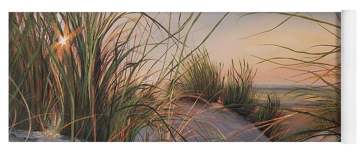  Tranquil Yoga Mat featuring the painting Sand Dunes by Sharon Duguay