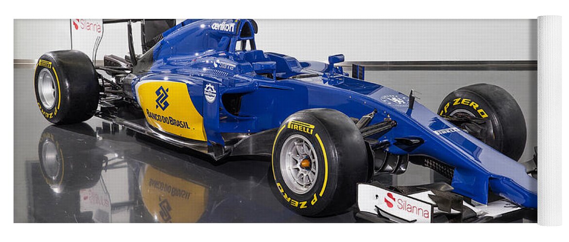 Sauber C34 Yoga Mat featuring the photograph Sauber C34 by Jackie Russo