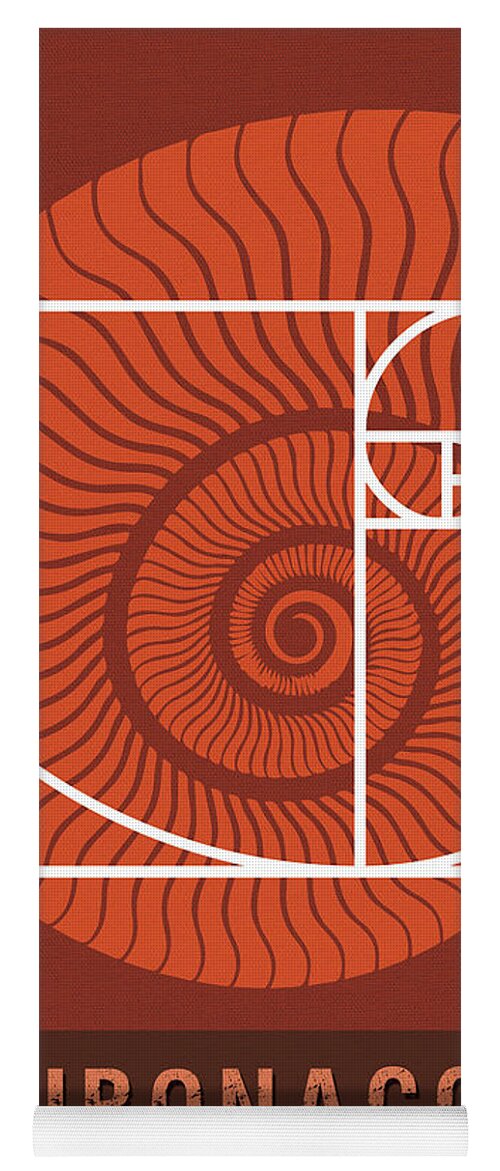 Fibonacci Yoga Mat featuring the mixed media Science Posters - Fibonacci - Mathematician by Studio Grafiikka