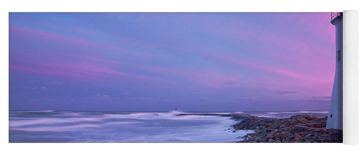 Beautiful Clouds Yoga Mat featuring the photograph Scituate Sunset by Susan Cole Kelly