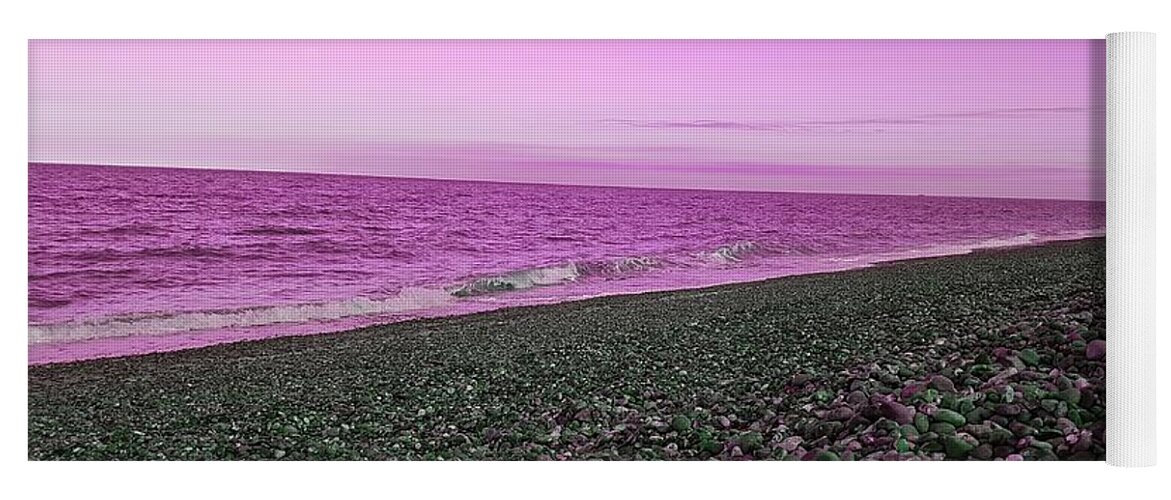 Beach Yoga Mat featuring the photograph Sea Escape In Pink by Rowena Tutty
