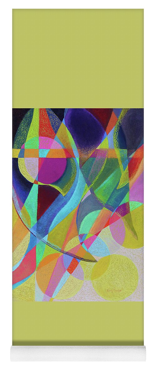 Abstract Contemporary Expressionist Pastel Painting Yoga Mat featuring the painting Searching for Truth by Polly Castor