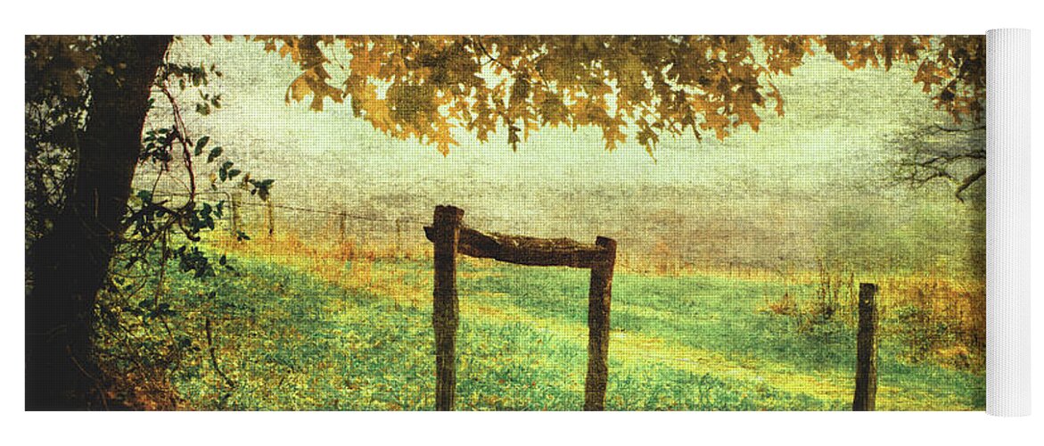 Fence Row Yoga Mat featuring the photograph Seasons Ending by Michael Eingle