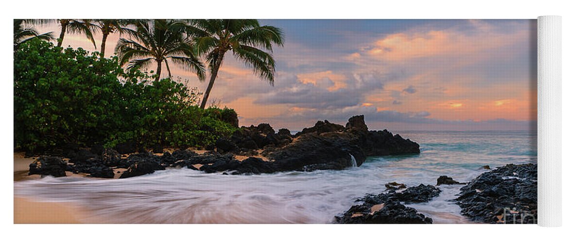 Idyllic Yoga Mat featuring the photograph Secret Beach - Maui - Hawaii by Henk Meijer Photography