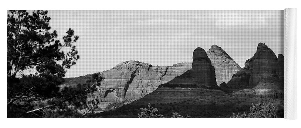 Black Yoga Mat featuring the photograph Sedona to the North by Ross Henton