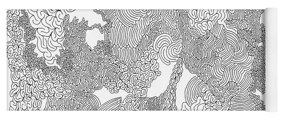 Mazes Yoga Mat featuring the drawing Seduction by Steven Natanson