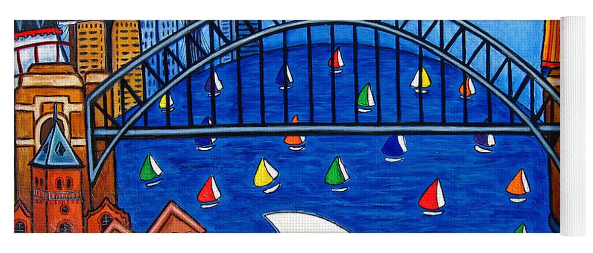 House Yoga Mat featuring the painting Sensational Sydney by Lisa Lorenz